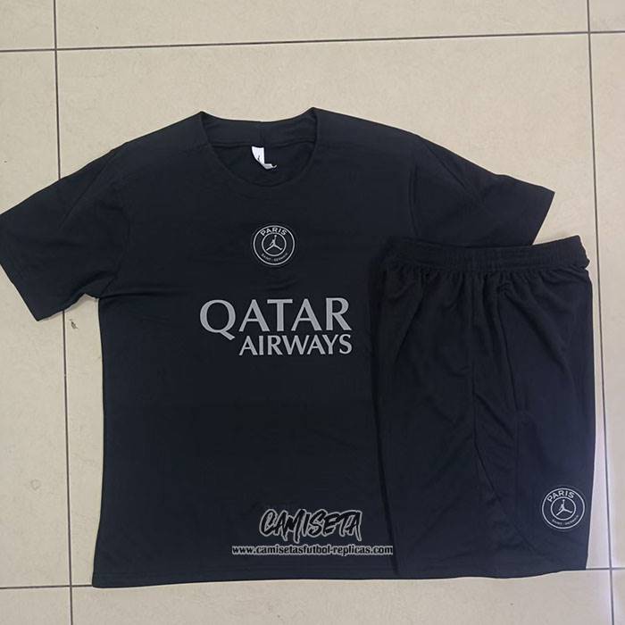 Chandal del Paris Saint-Germain Jordan 2025-2026 Manga Corta Negro - Pantalon Corto